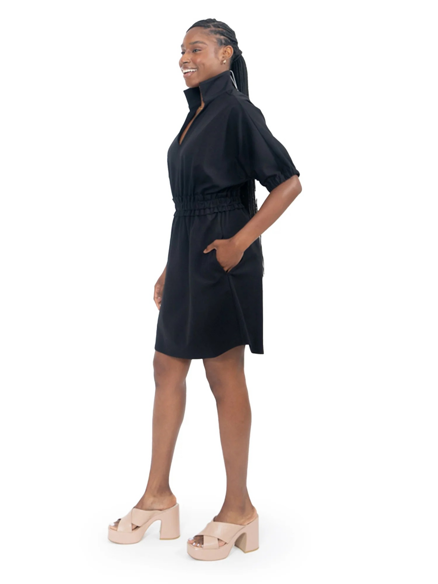 Palmer Dress in Black Ponte – Effortless Day-to-Night Style