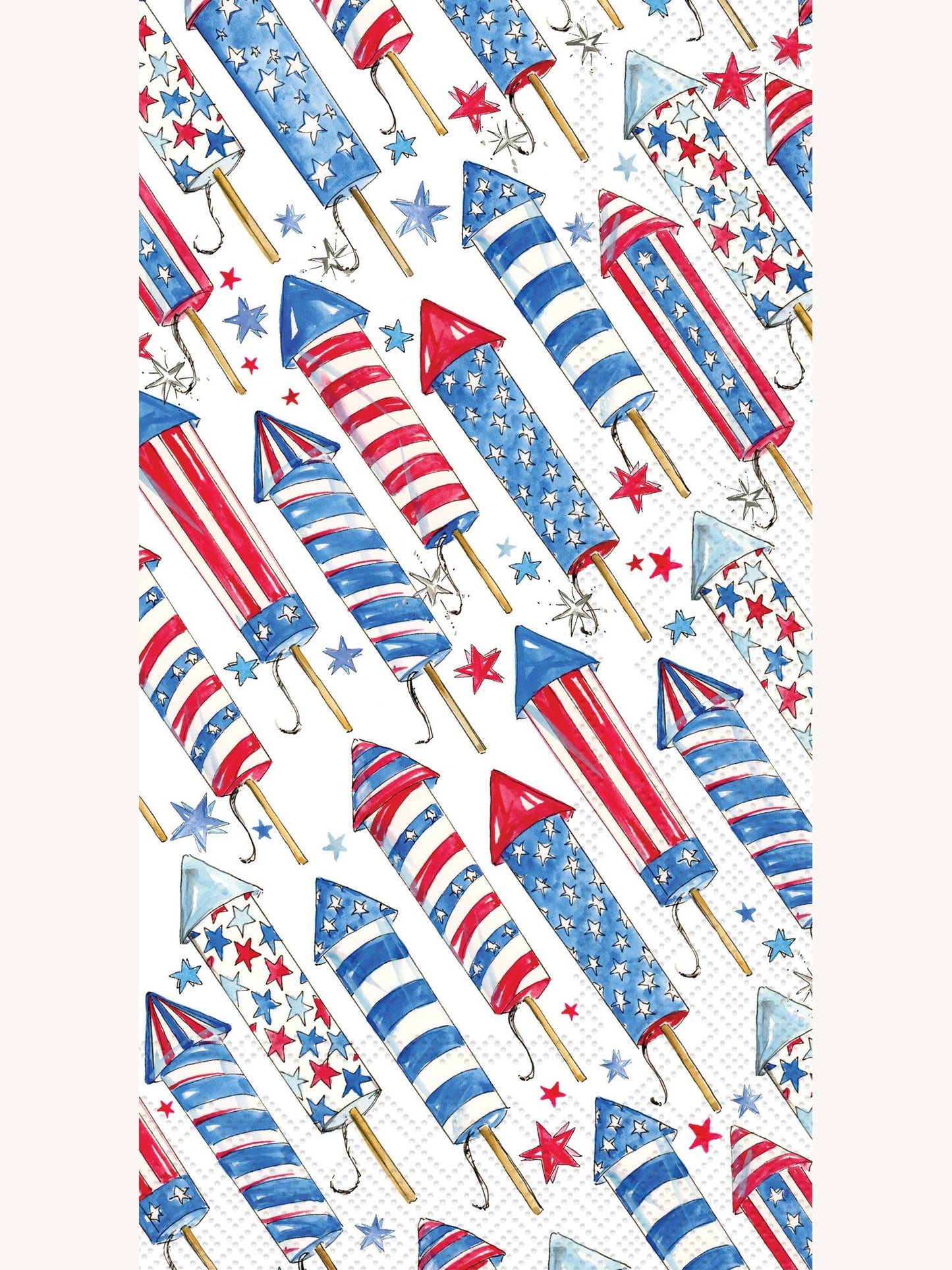 Paper Guest Towels 16 ct Patriotic Rockets Rosanne Beck
