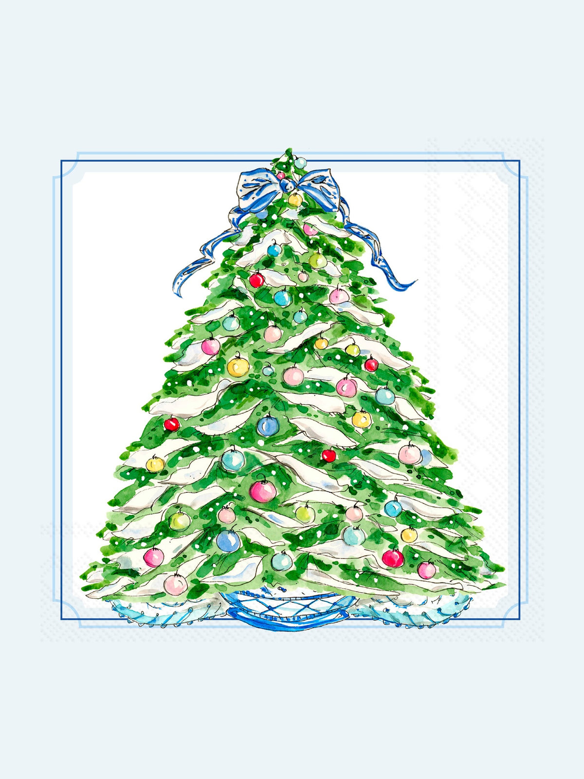 Paper Cocktail Napkins 20ct Boxwood Ornaments Christmas