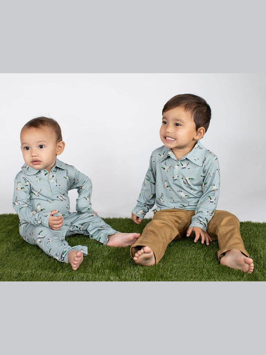 Mallards / Ducks - Long Sleeve Polo Shirt