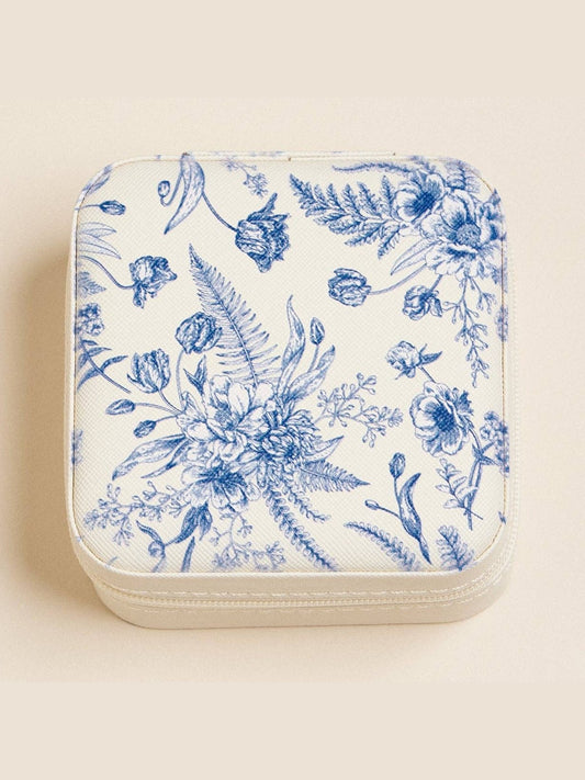 Blue Blossom Jewelry Box -Travel size