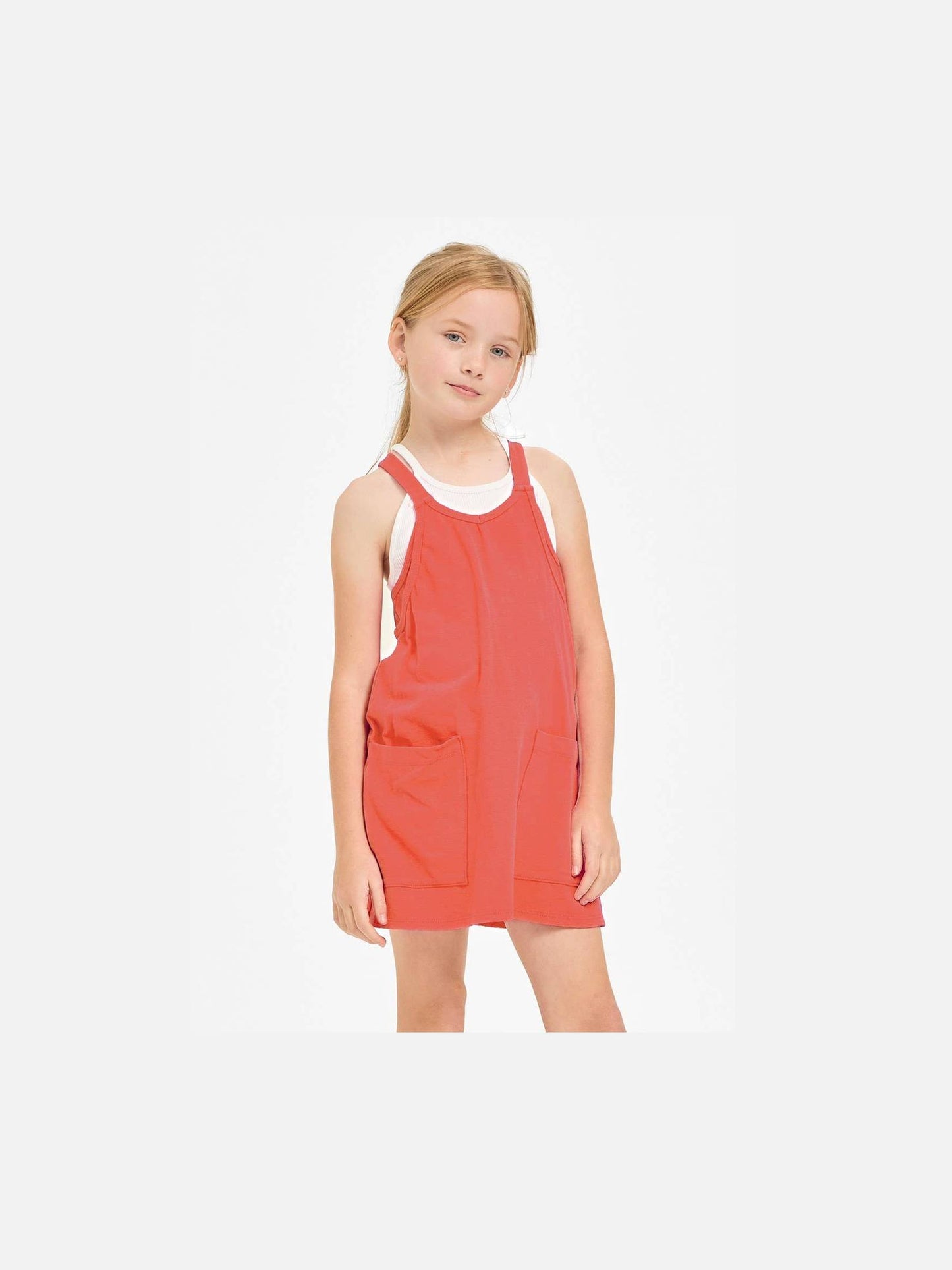 Relaxed Tank Dress with Built-In Romper Lining