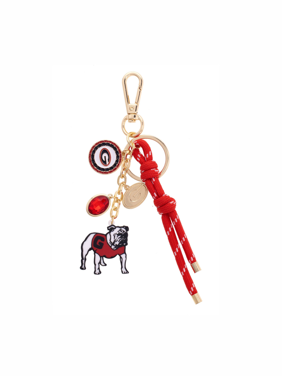 Georgia Bulldogs Cluster Bag Charm in Red