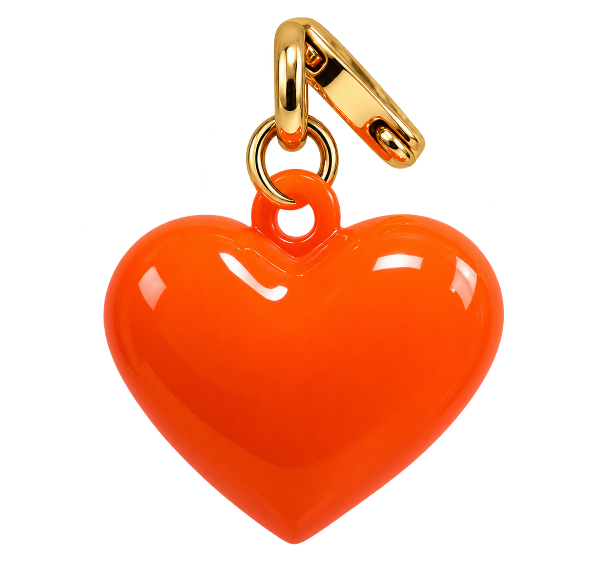 Orange Puff Heart