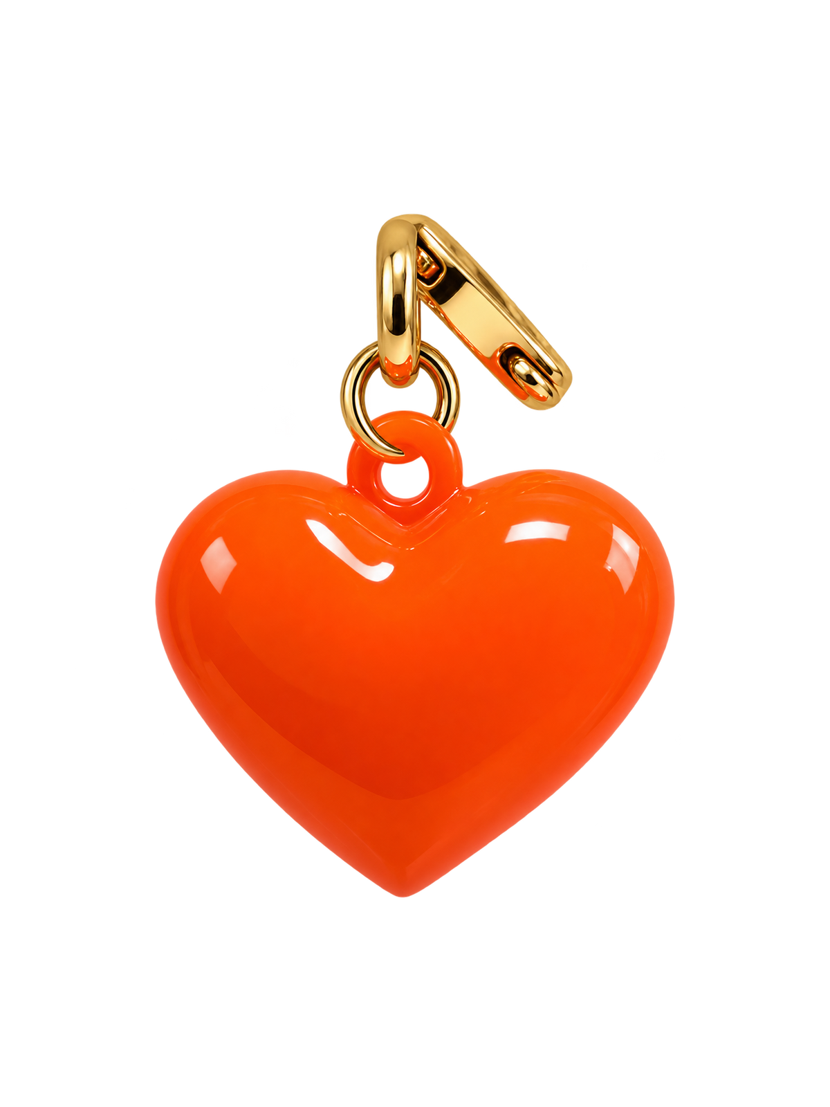 Orange Puff Heart