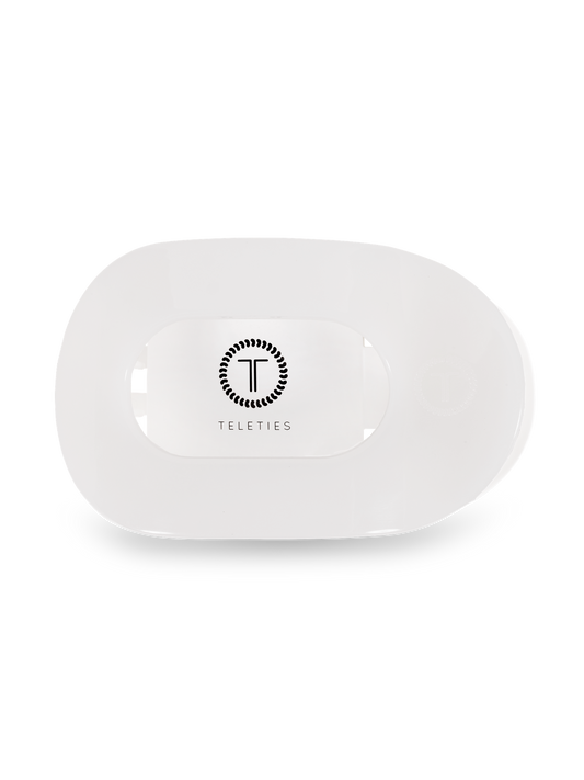 Coconut White Med. Round Flat Clip