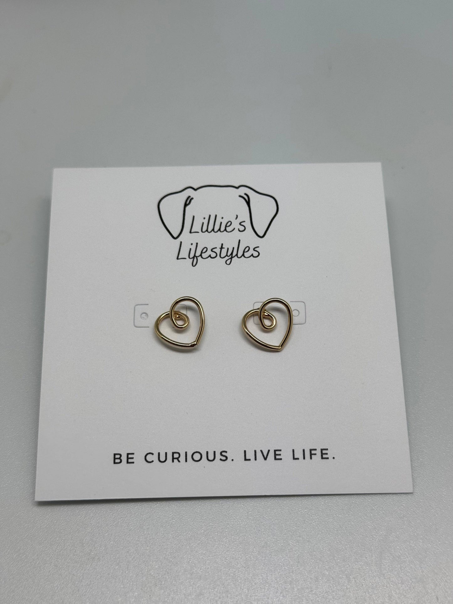 Infinity Heart Stud Earrings