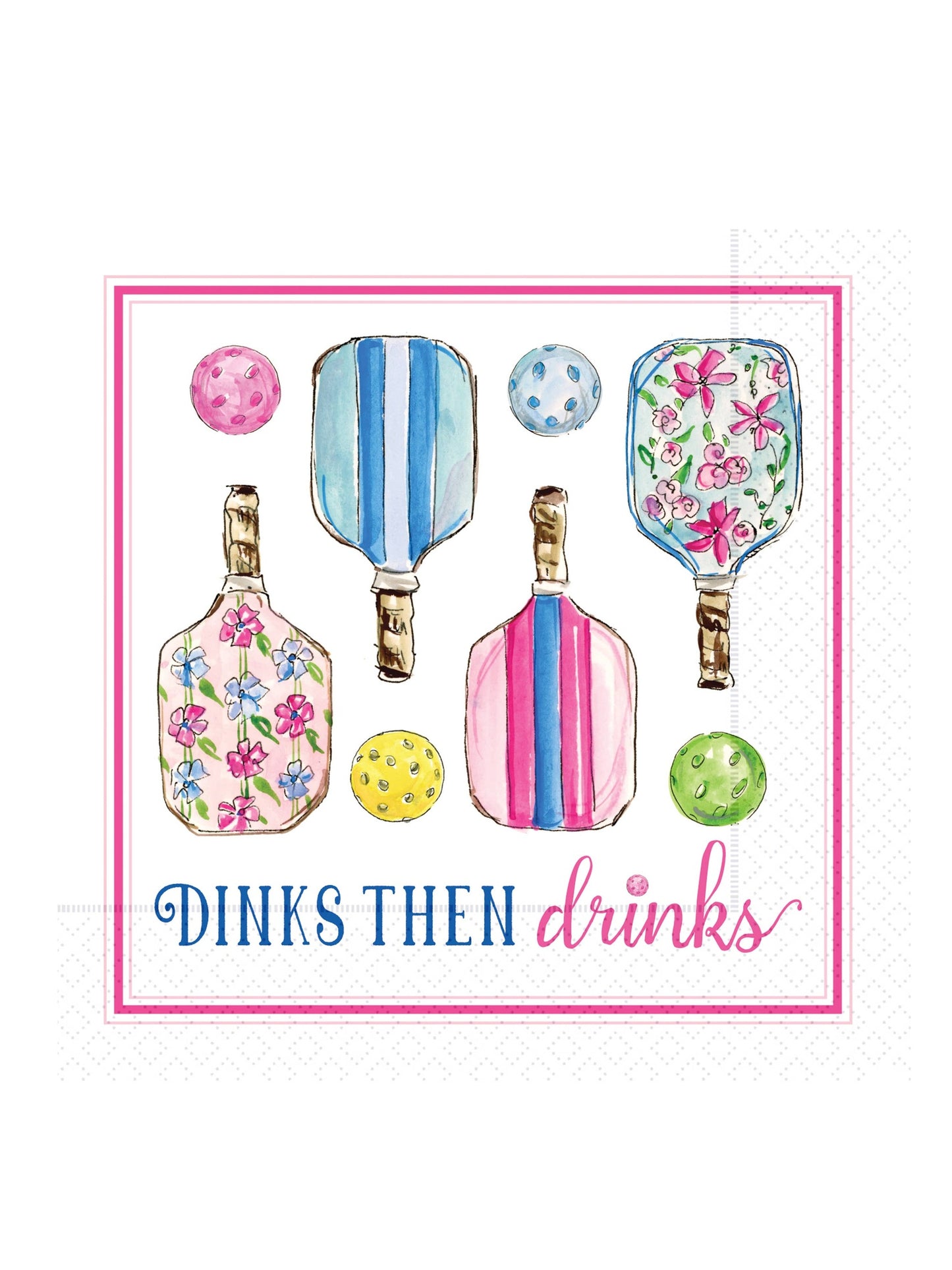 Paper Cocktail Napkins 20 Ct Pickleball Party Rosanne Beck