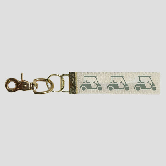Green Golf Cart Keychain