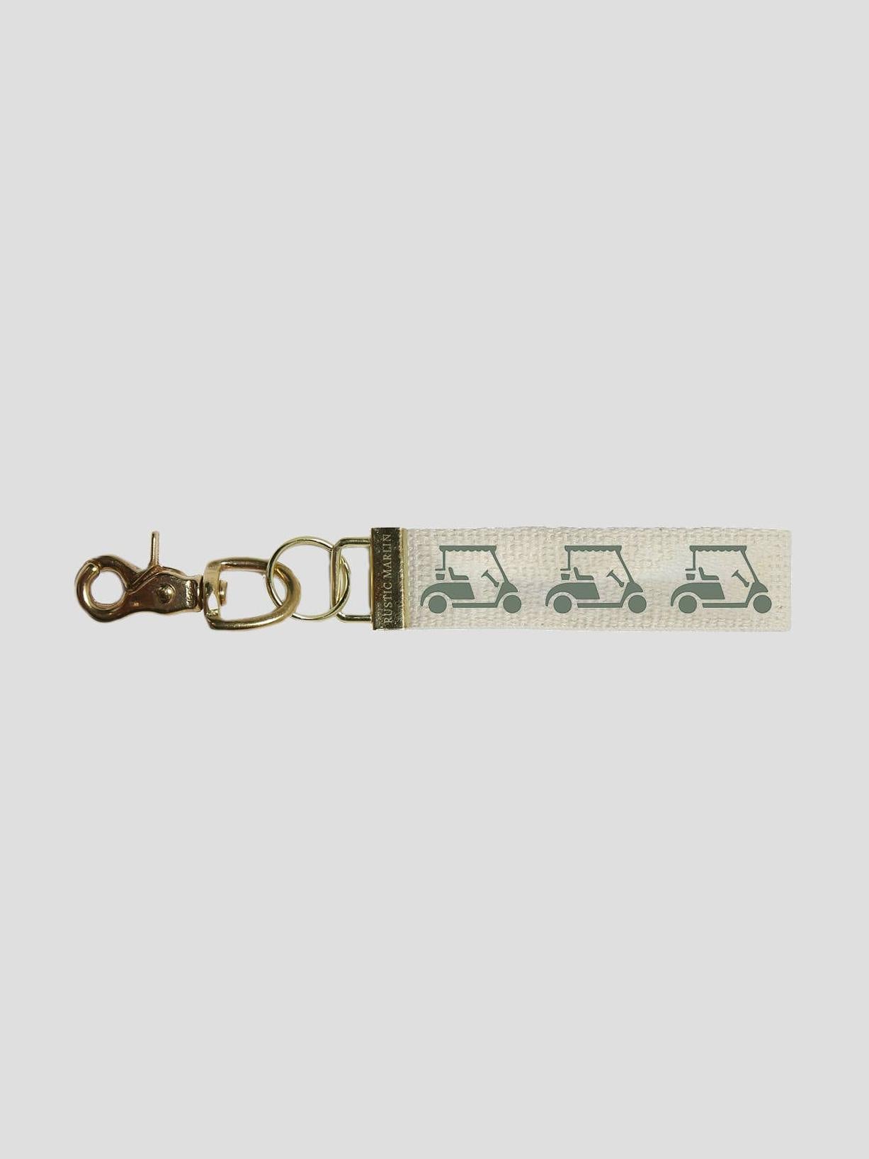 Green Golf Cart Keychain