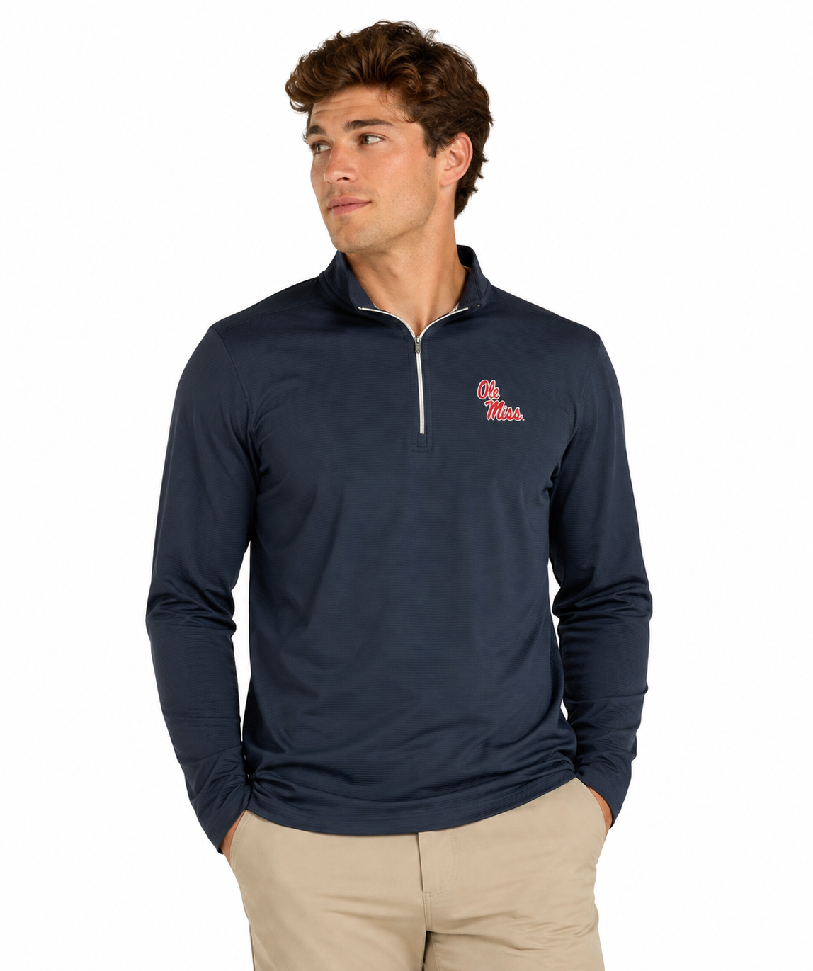 Ole Miss Ridge Stretch 1/4 Zip