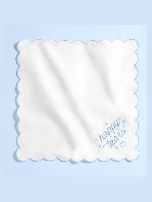 Embroidered Happy Tears Handkerchief