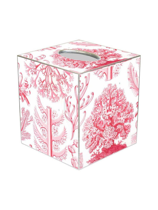 Pink Coral Tissue Box Cover