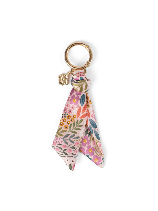 Floral Satin Keychain