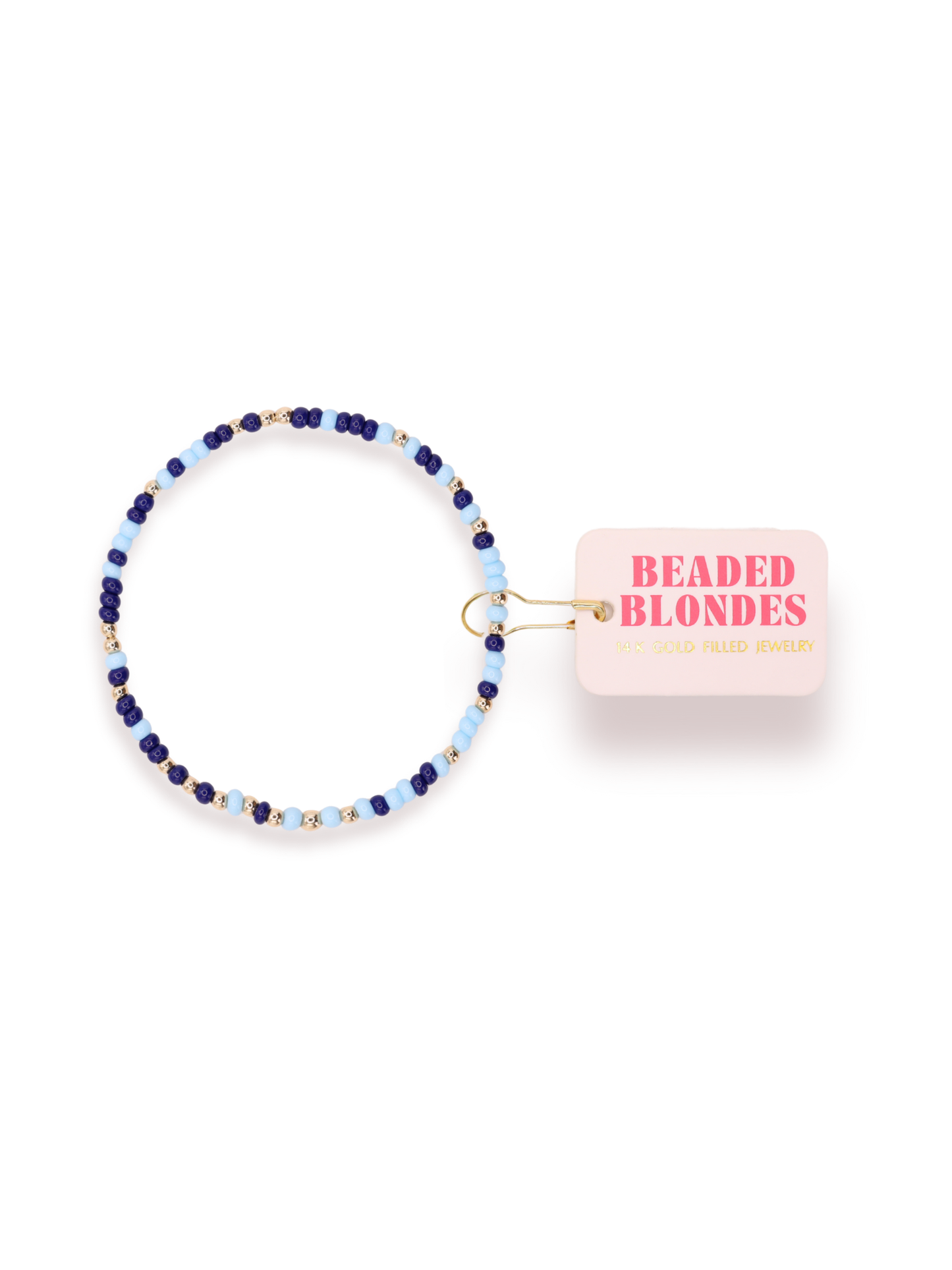 Powder Blue and Navy Sprinkle Bracelet