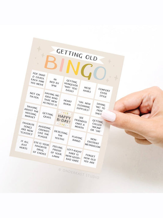 Getting Old Bingo Greeting Card