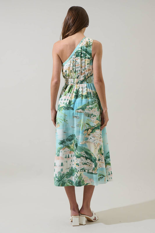 Piti Town Islay Smocked Midi Dress