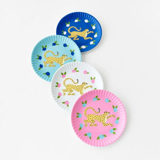Leopard Melamine "Paper" Salad Plate