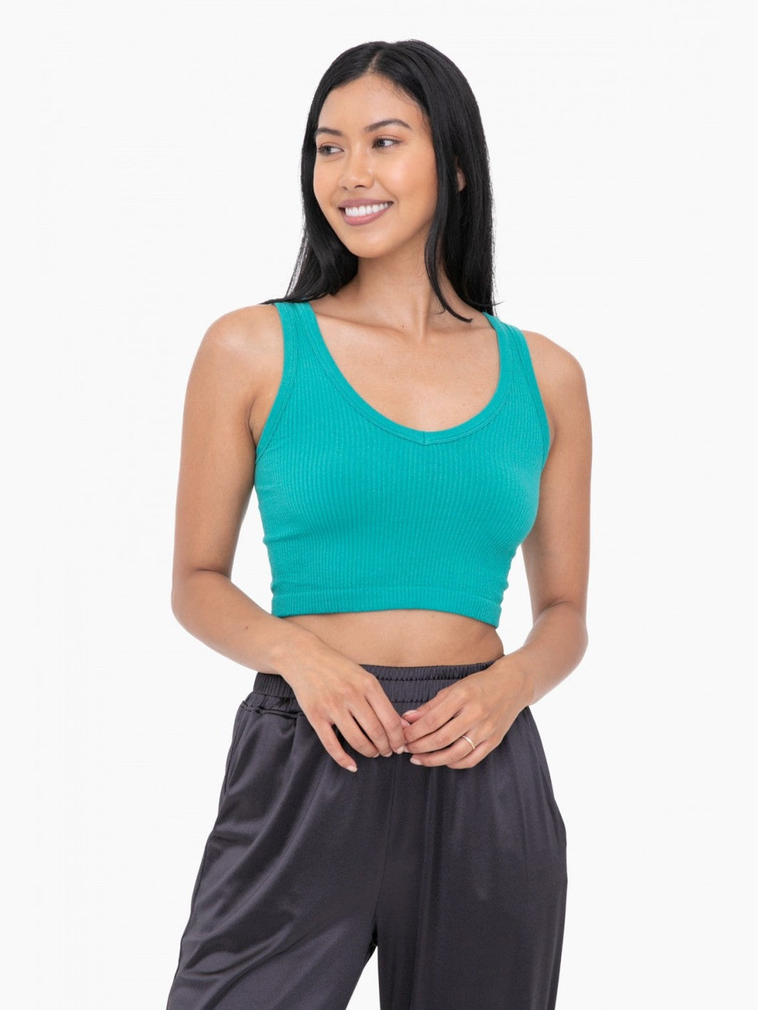Ribbed Seamless Cropped Tank