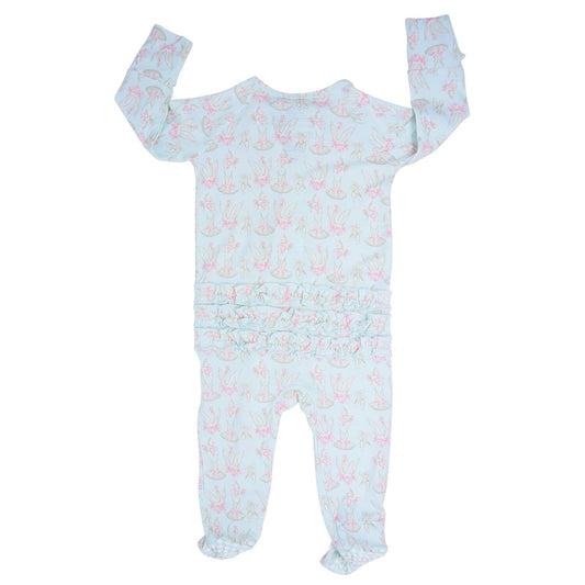 Dancing Swans Ruffle Footie