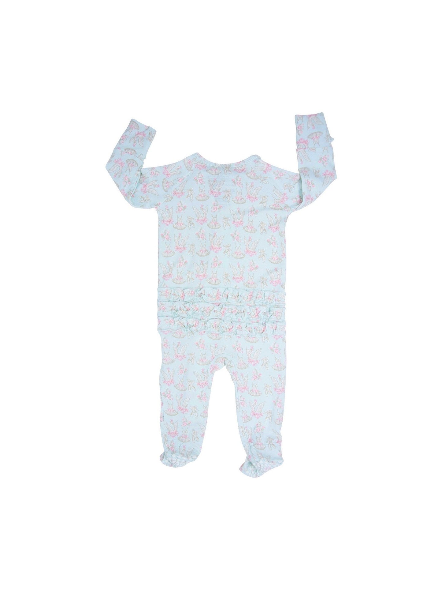 Dancing Swans Ruffle Footie