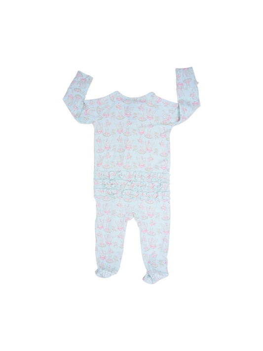 Dancing Swans Ruffle Footie