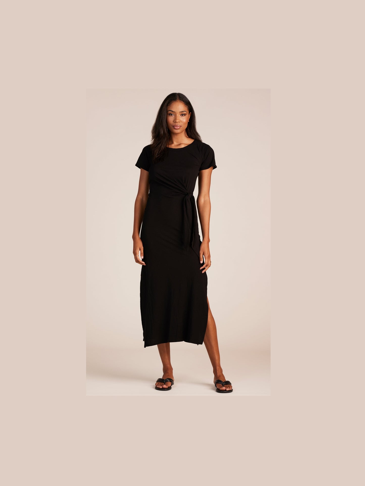 Black Tie Waist Midi