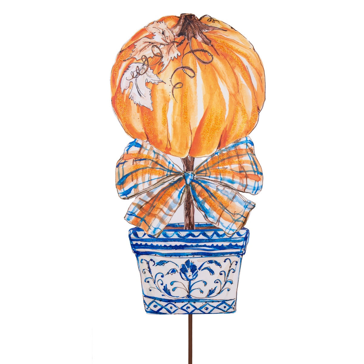 Beck's Blue Pumpkin Topiary Yard Stake