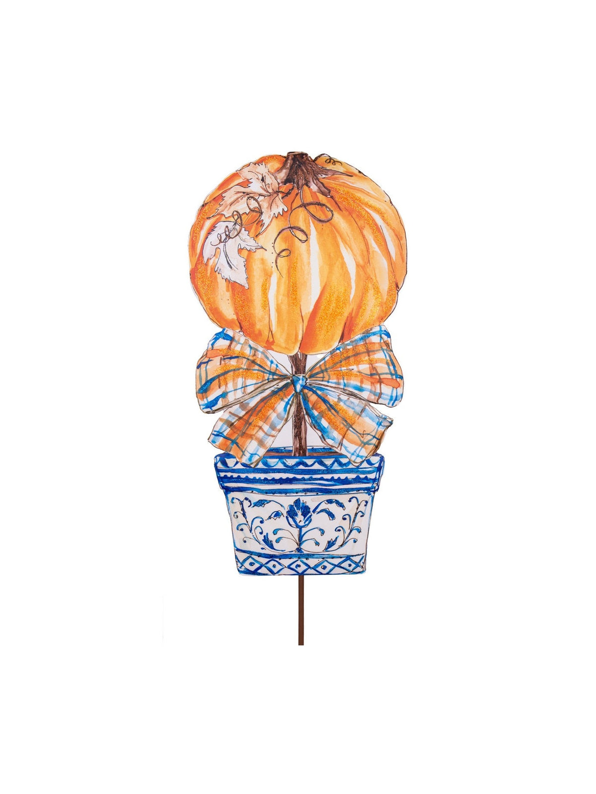 Beck's Blue Pumpkin Topiary Yard Stake
