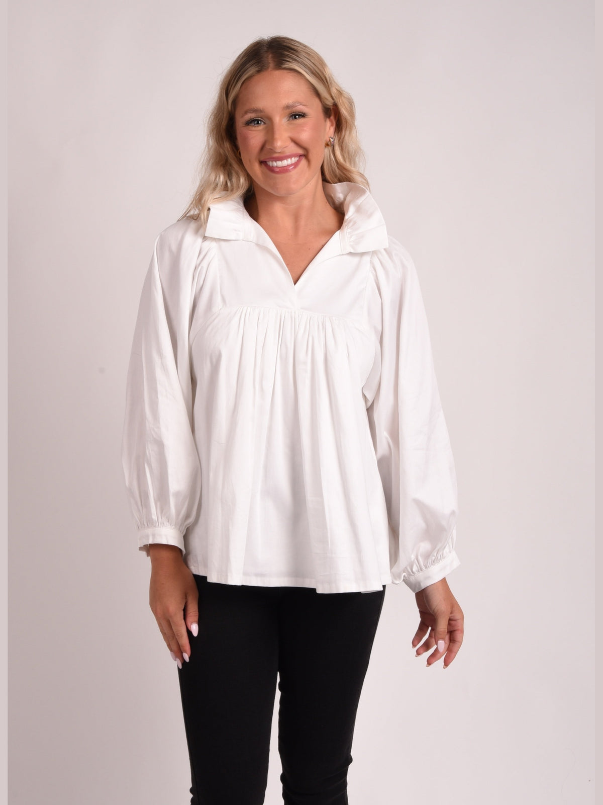 White Poplin Stella Top