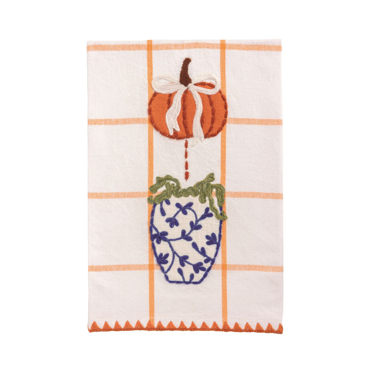 Orange Windowpane Pumpkin Towel