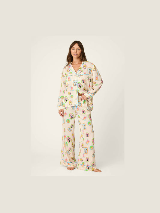 Picture Purrfect Pet Portrait Satin Pajama Pants