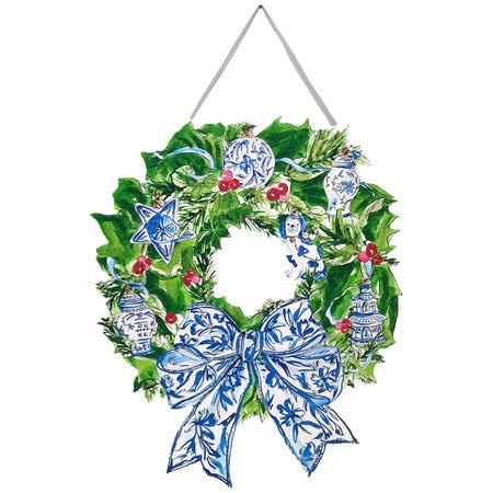 Chinoiserie Wreathe Door Hanger
