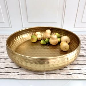 Gold Hammered Fruit Bowl