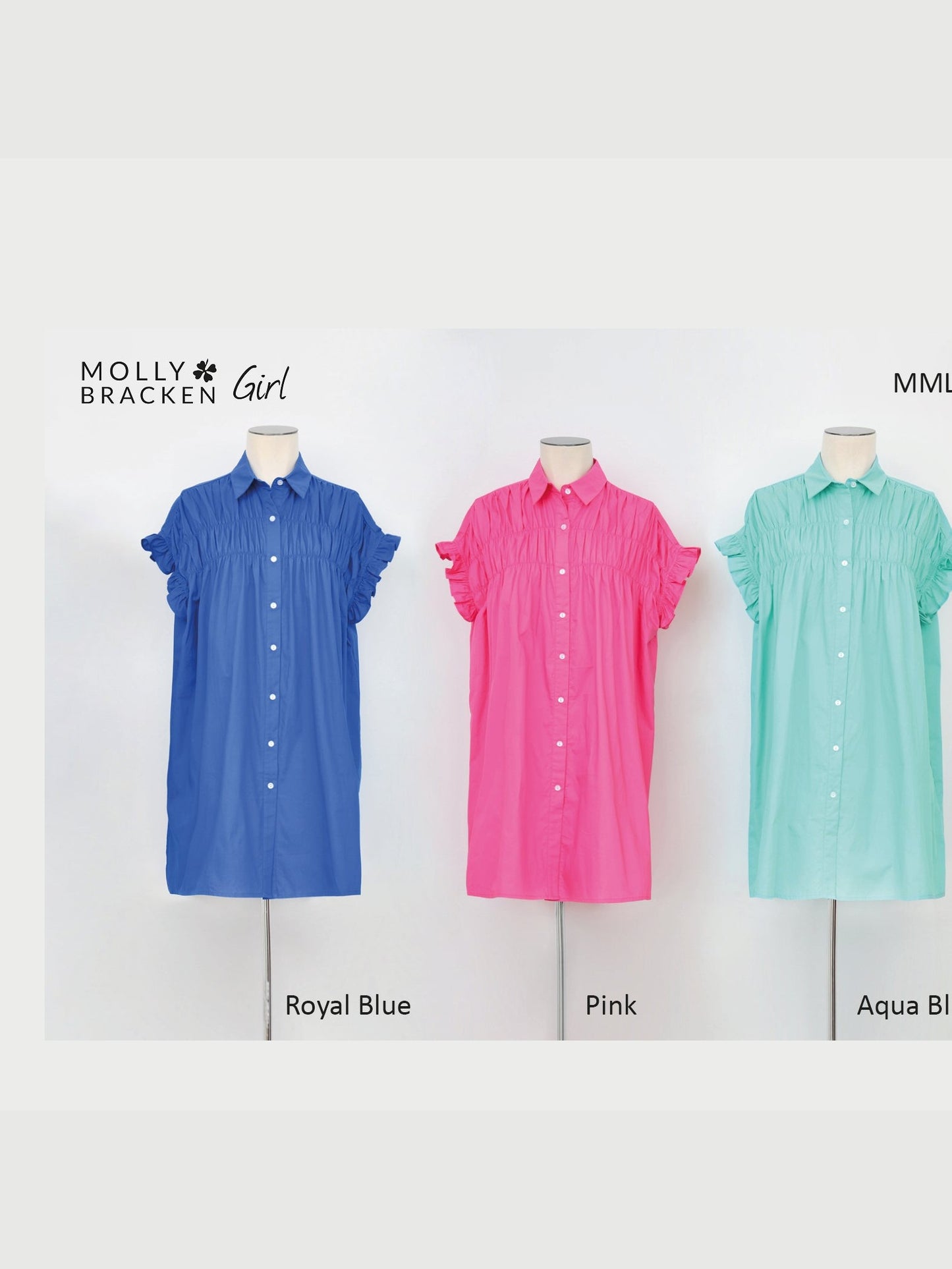 Royal Blue Cotton Blend Dress