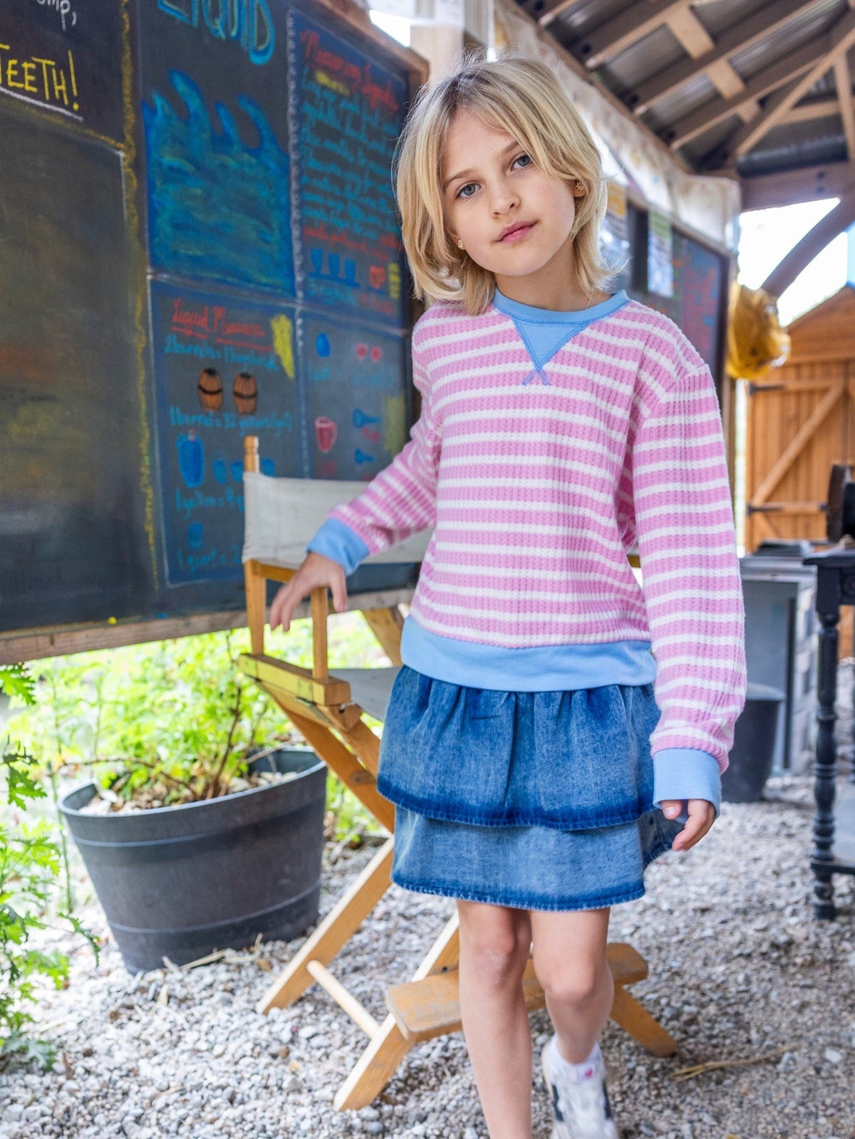 Scout Stripe Top - Pink Gloss