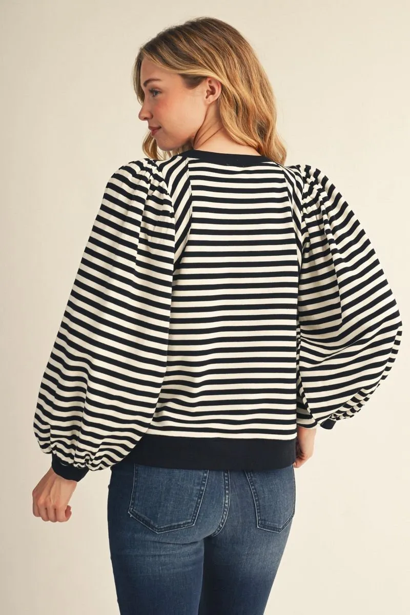 Black Striped Top