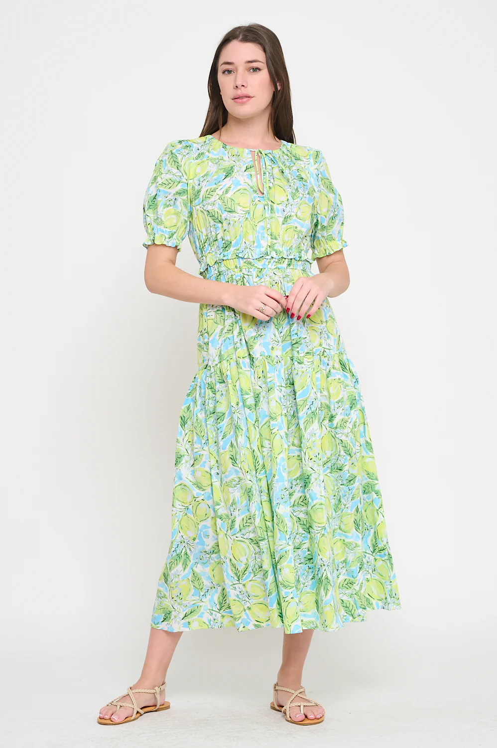 Citrus Splash Maxi Dress