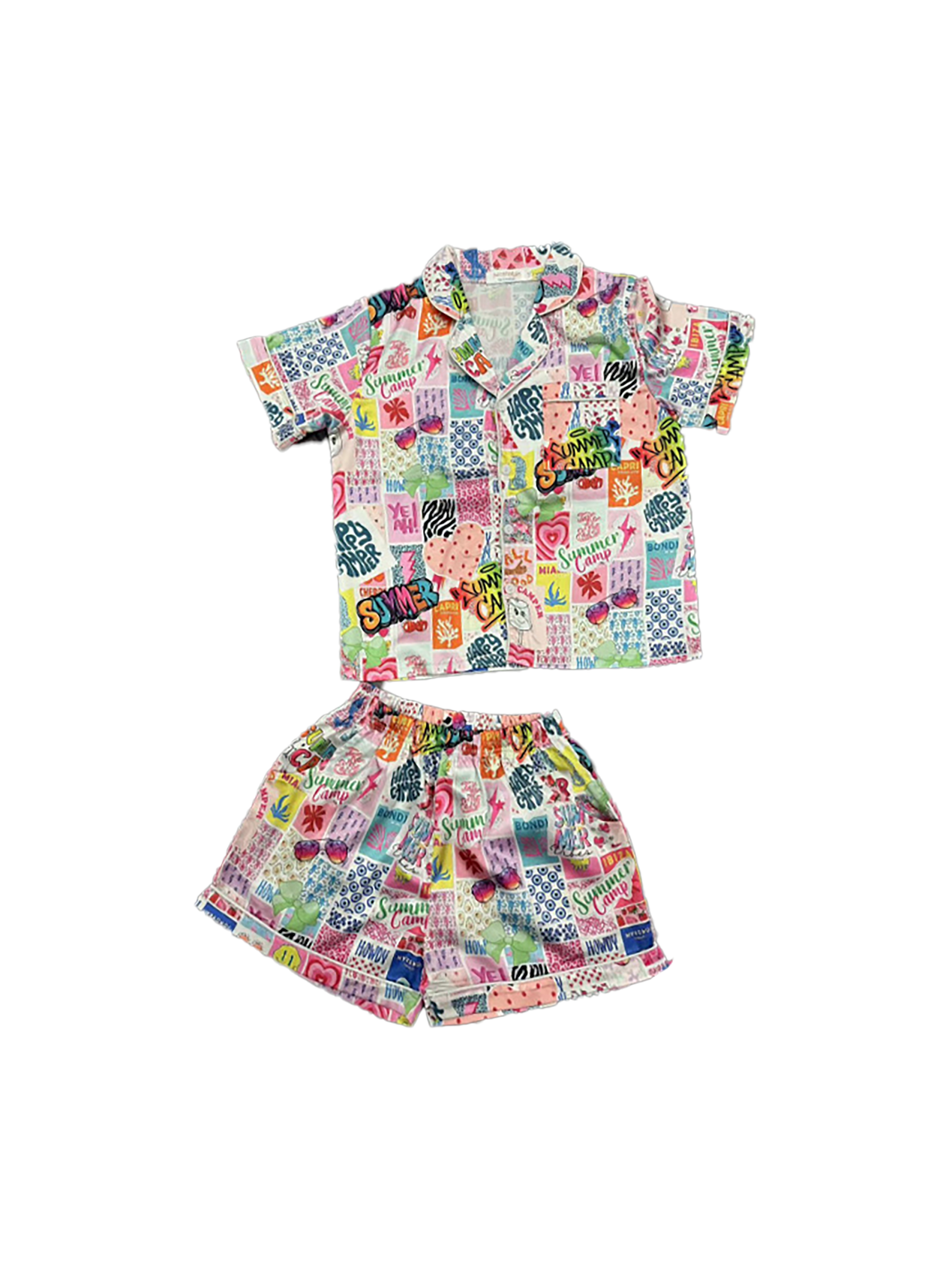 Summer Camp Print Pajamas