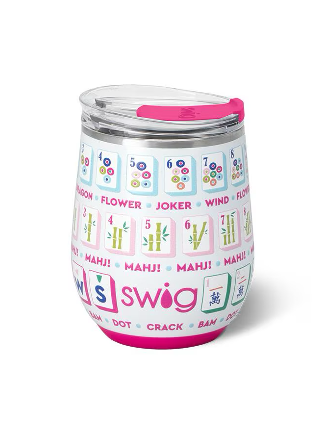 Mahjong Stemless Wine cup 12oz