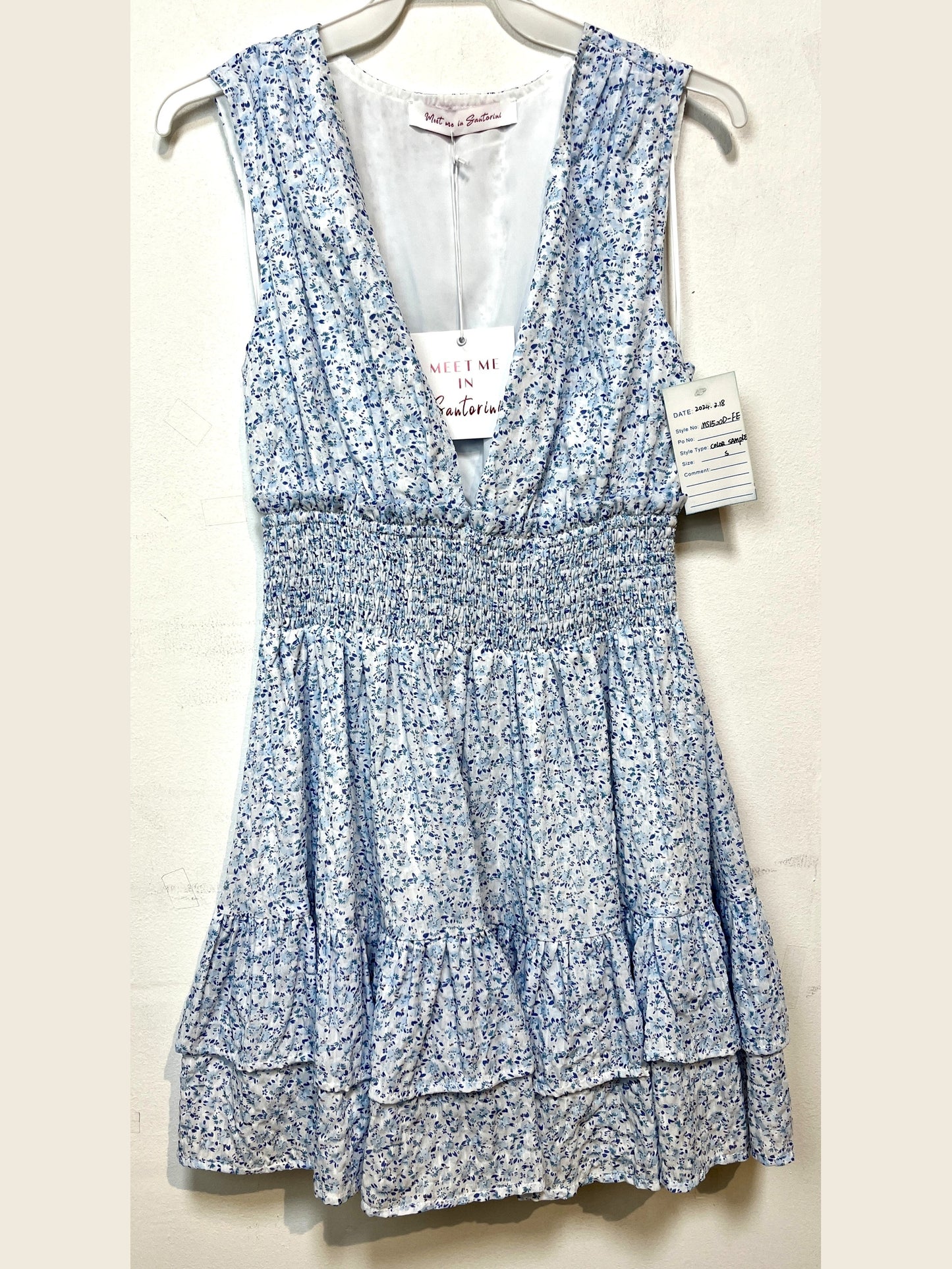Santorini Sky Petal Short Dress