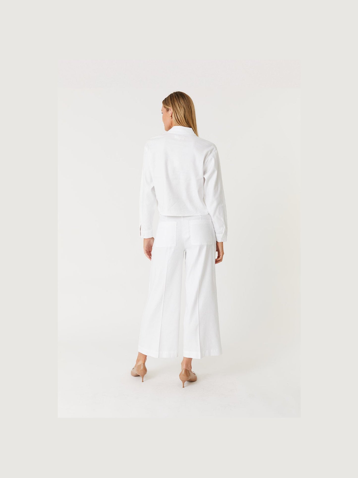 Sophia Wide Leg Pants - White