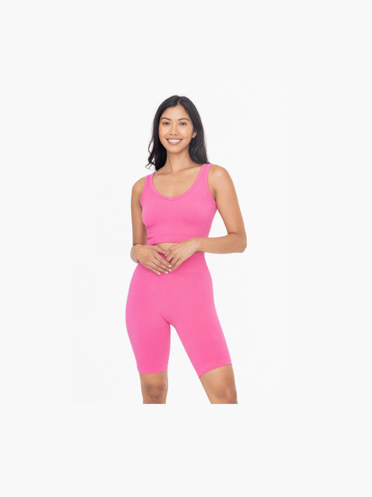 Ribbed Seamless Cropped Tank