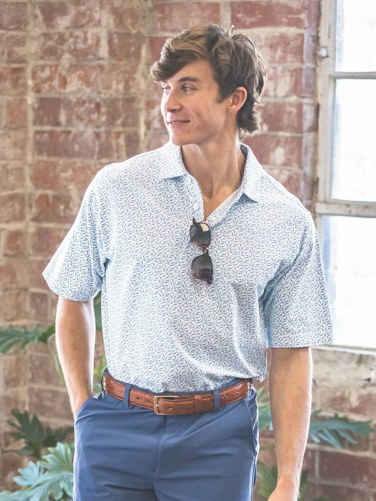 Fins Printed Icon Polo