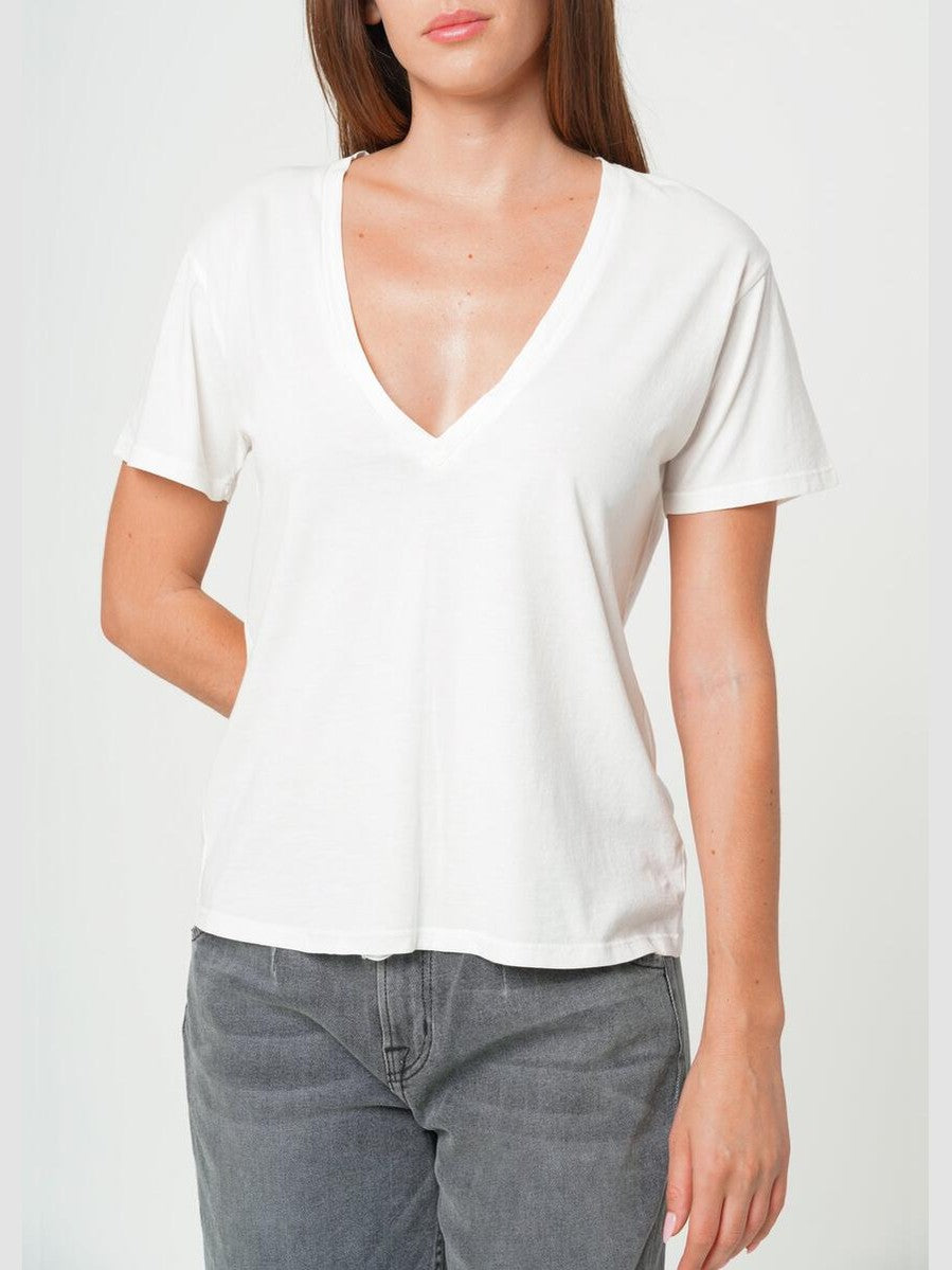 Supima Cotton Deep V-Neck Tee