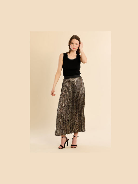 Cheetah Woven Maxi Skirt