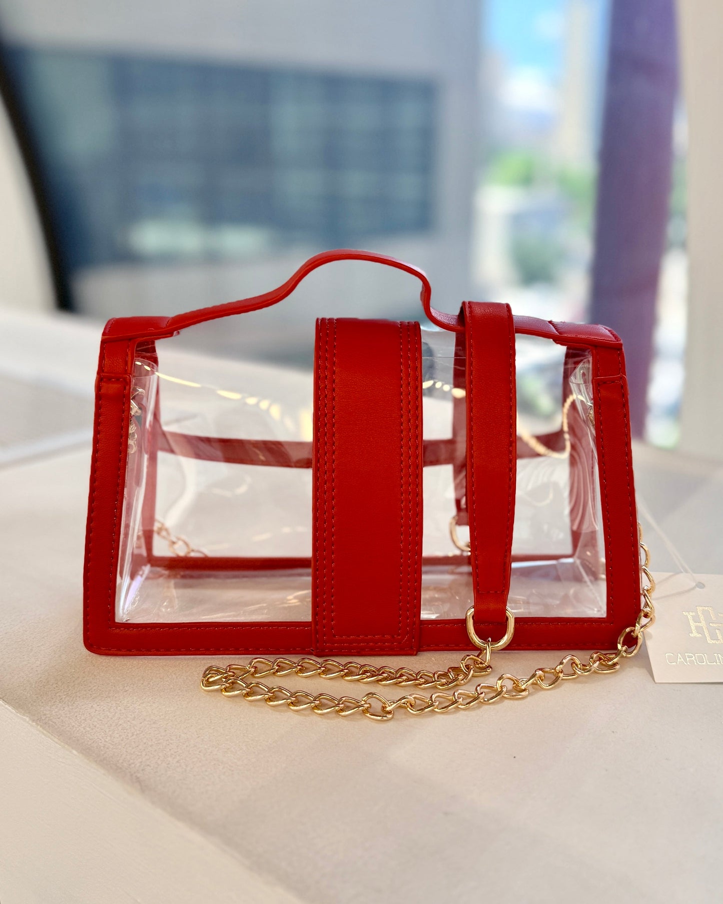 Grace Clear Bag - Red