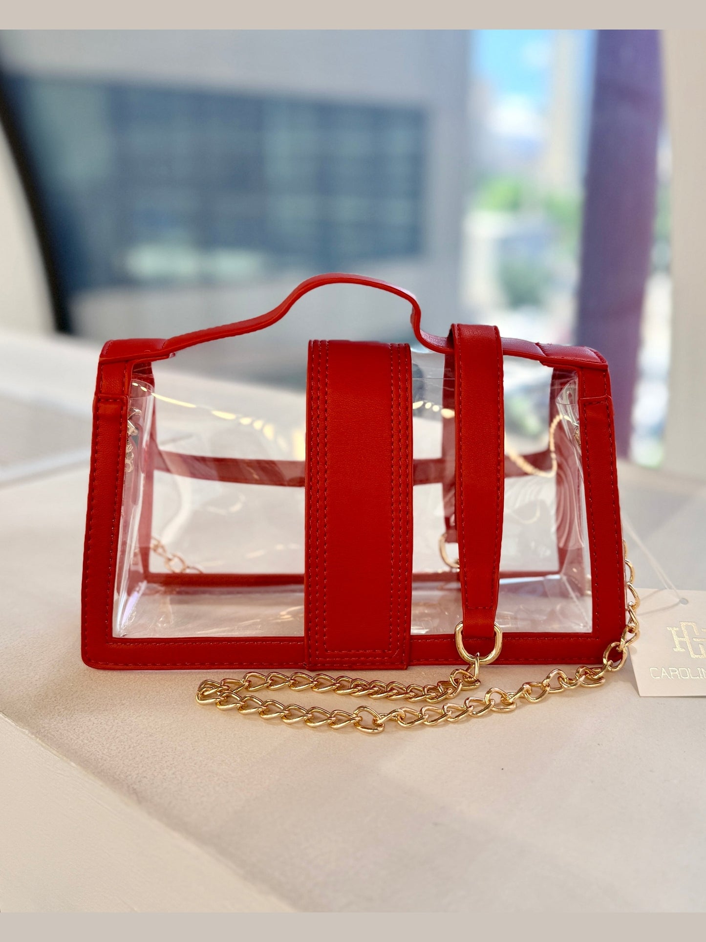 Grace Clear Bag - Red
