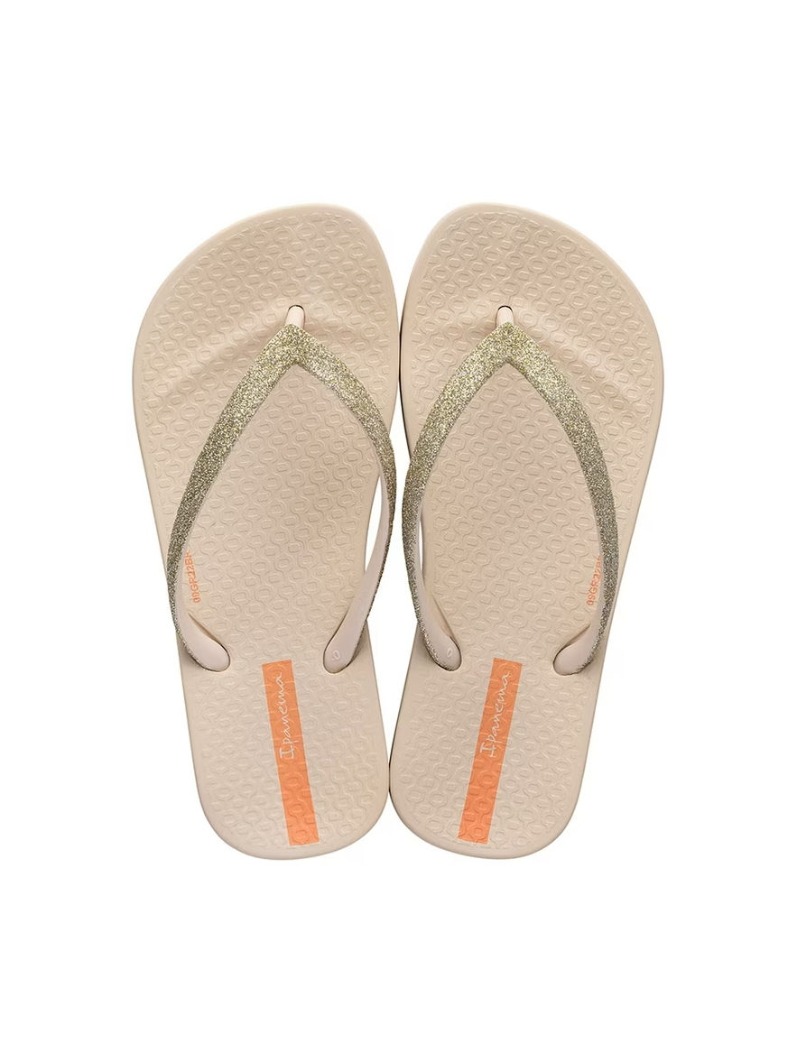 Ana Kids Flip Flops - Beige Glitter
