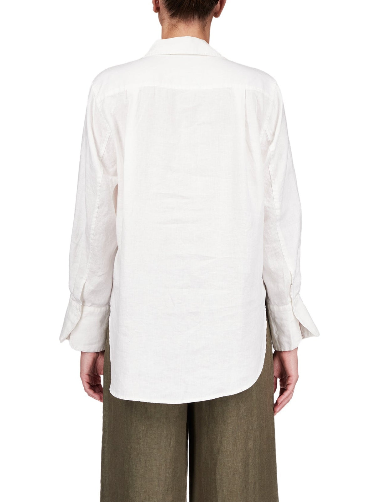Relaxed Linen Button Down - White